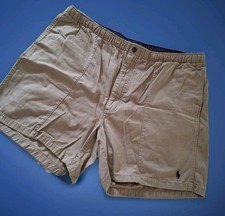 Vintage Polo Ralph Lauren 100 Cotton Chino Shorts XL Nautical yacht club Beige