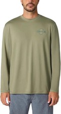 Hang Ten Men's Long Sleeve Sun Tee, COLOR GREEN SIZE M