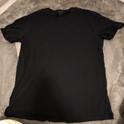 DeFacto Herren T-Shirt XL Langgröße Schwarz Rundhals Kurzarm Uni Long Fit