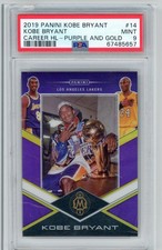 KOBE BRYANT 2019 MOSAIC SNAKESKIN PURPLE GOLD PRIZM /20 PSA 9 ICONIC PHOTO