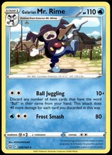 mr rime pokemon card value POKÉMON TCG - Galarian Mr. Shiny Rare you may switch 1 of your opponents face Galarian Mr. Rime - SWSH05: