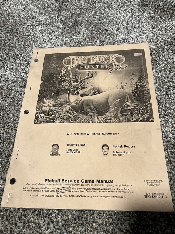 Stern Big Buck Hunter Pro Pinball Manual
