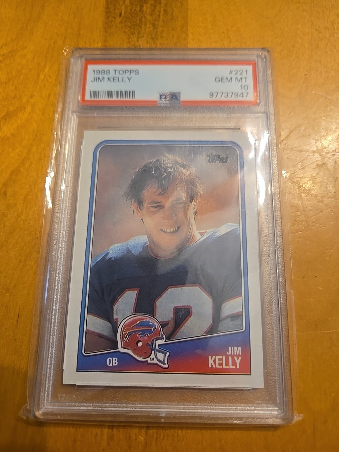 1988 TOPPS #221 JIM KELLY BILLS HOF PSA 10
