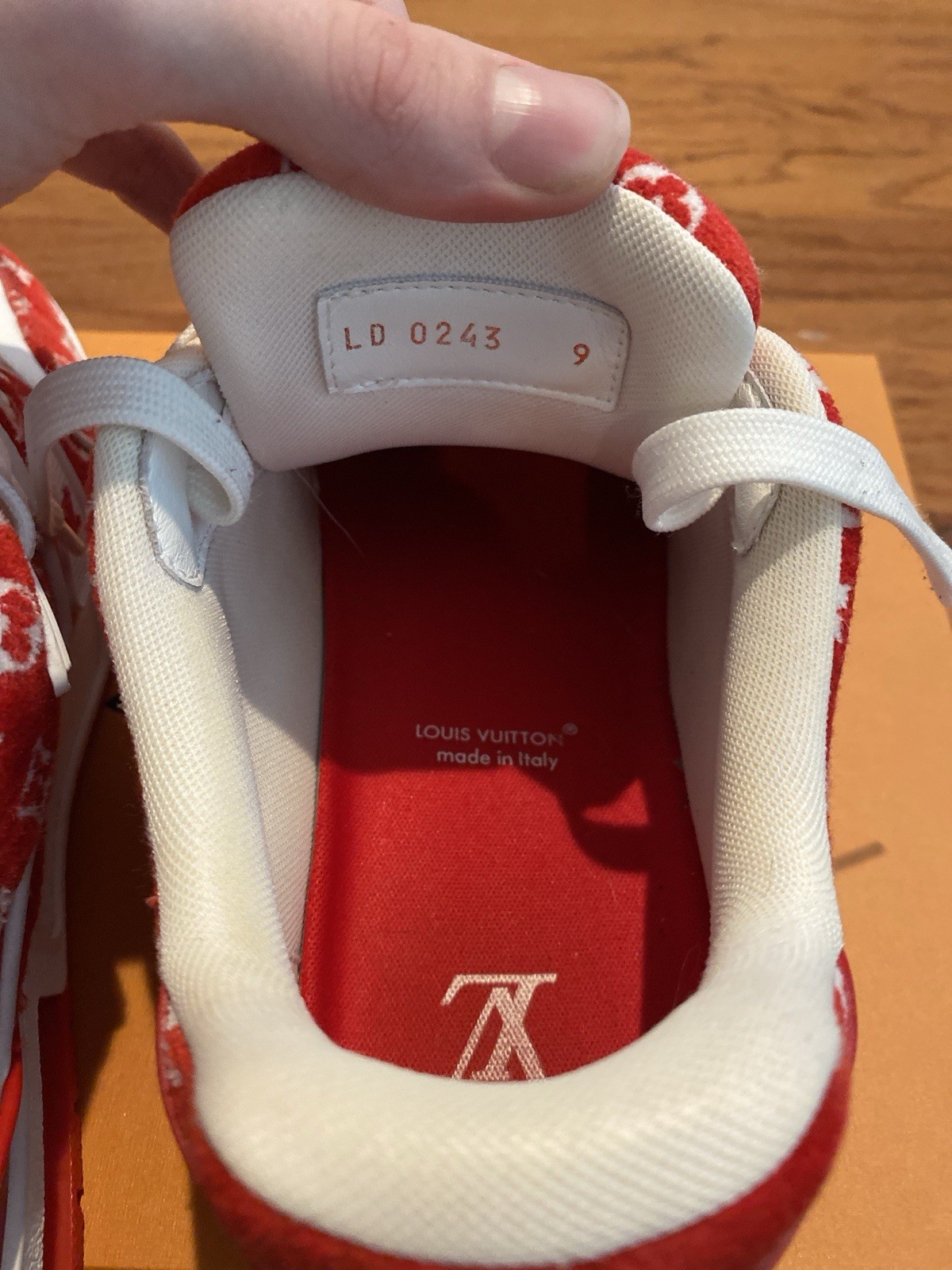 Louis Vuitton Trainers Red Monogram - image 2