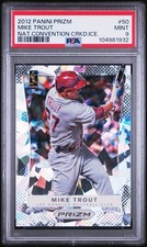 2012 Panini Prizm Mike Trout #50 Cracked Ice 2013 National VIP /25 SSP PSA 9