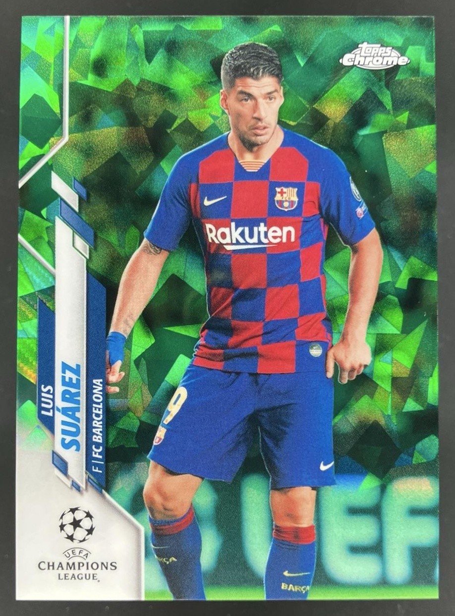 2019 Topps Chrome Sapphire UEFA Champions League Luis Suarez Green /75