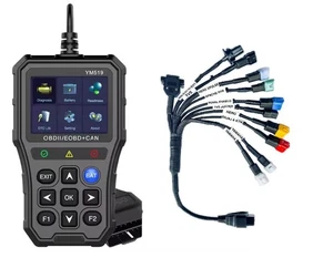YM519 OBD2 Outil de scanner de voiture avec BS6 Câble diagnostique de vélo