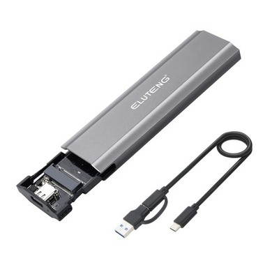 ELUTENG M.2 SSD Enclosure NVME SATA Dual Protocol Hard Drive Black 