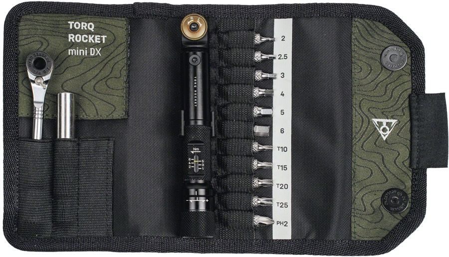 Topeak Torq Rocket Mini X Ratchet Torque Wrench Kit | Adjustable 1-6Nm,