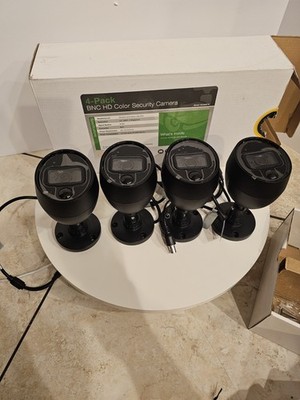 Q-See QCA8091B 1080p BNC HD Color Bullet Security Camera Black  4 Pack OPEN BOX
