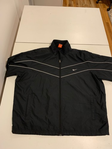 Vintage Nike Tracksuit 2XL Black White Stripe Windbreaker Y2K Retro Warm Up Gym - Picture 4 of 23