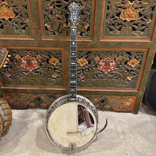 Bacon  Day Silver Bell Banjo With Original Bulldog Case