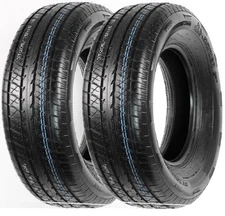 2-Pk ST225/75R15 DEEP TREAD Steel Belted Radial Trailer Tire Load E 2830 Lbs.