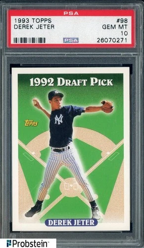 1993 Topps #98 Derek Jeter Yankees RC Rookie PSA 10 GEM MINT