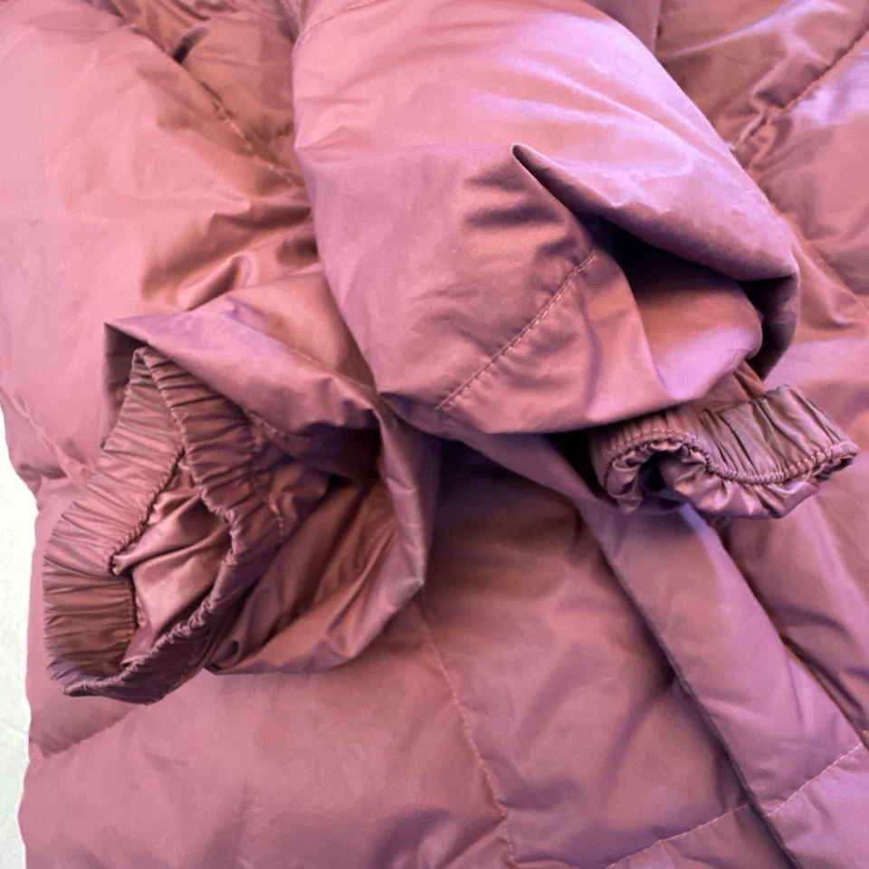 Patagonia Jacket Girls XXL 16-18 Purple Down Hooded Puffer Long Boat Rainy Snow - Image 4 of 4