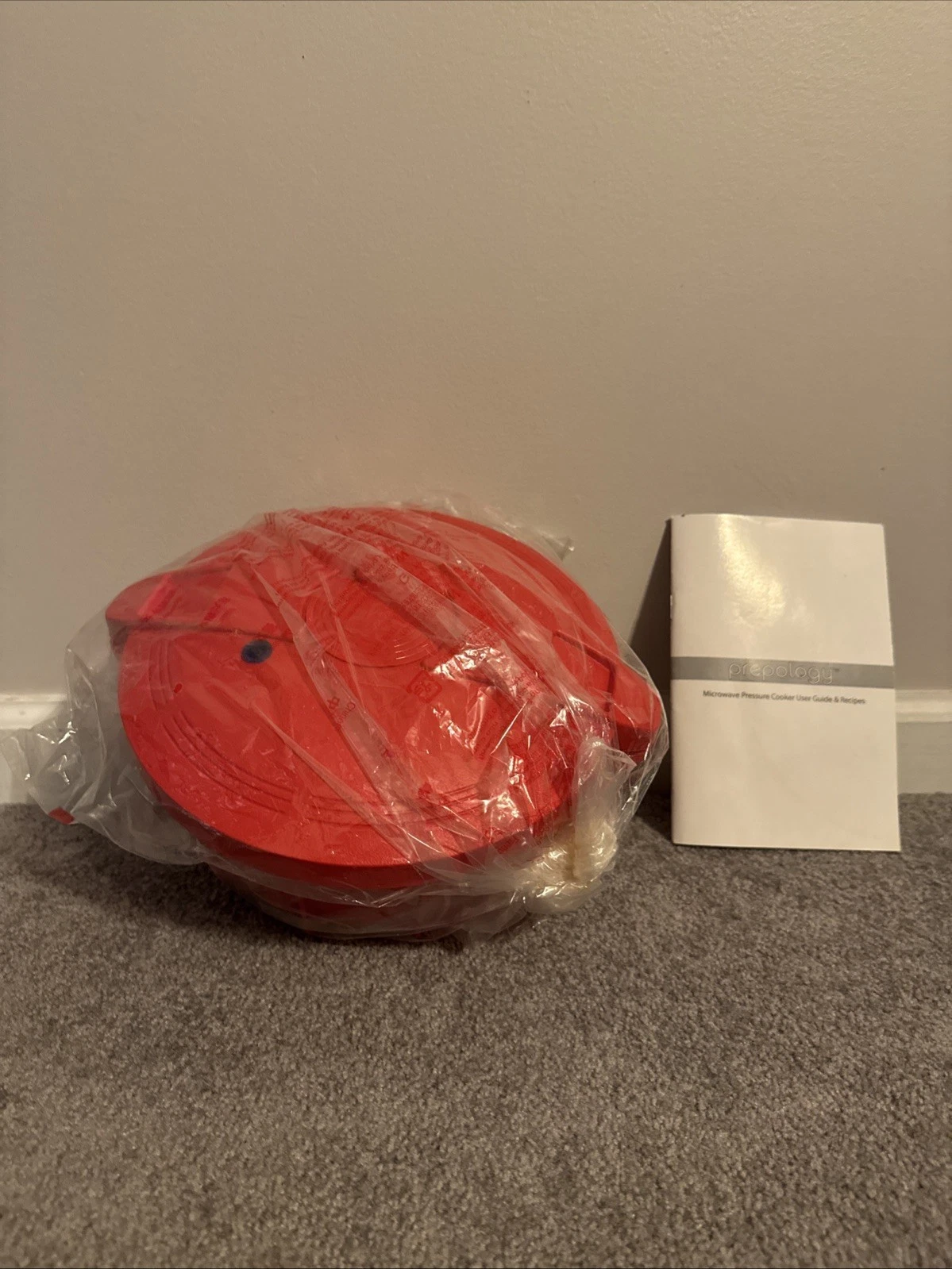 QVC Prepology Microwave Pressure Cooker with Recipes, 4qt, Red