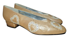 Jane Shilton Women's Gold Hearts Studded Leather Loafer Sz EU 39.5 / US 8.5