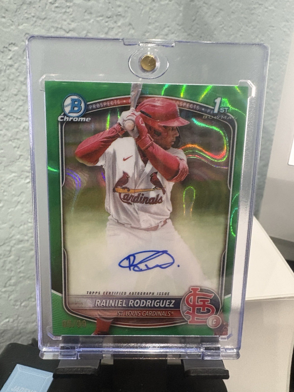 2025 Bowman Chrome Green Lava Auto CPARR Rainiel Rodriguez 5/99