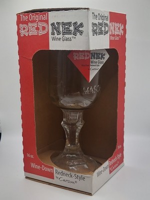Carson Rednek Wine Glass 16oz Mason Jar Lid NEW