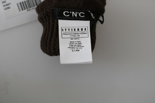C'N'C COSTUME NATIONAL Gloves Brown Wool Knitted One Size Wrist Length RRP $100 - Picture 7 of 9