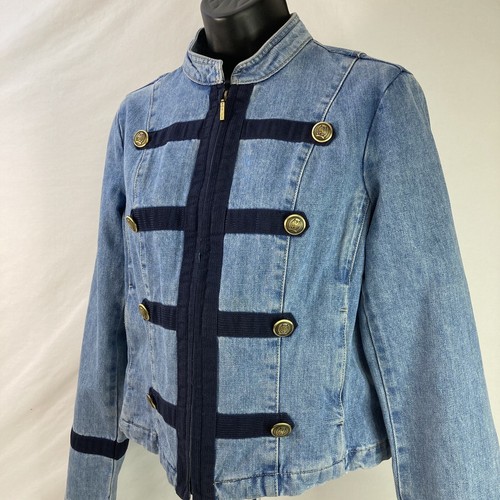 Vintage Tommy Hilfiger Denim Marching Band/Military Jacket Womens Medium RARE - Picture 18 of 24