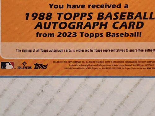 (2) 2023 Topps 1988 Topps Baseball 35th Anniversary Autograph Cards Winckowski - Picture 23 of 24