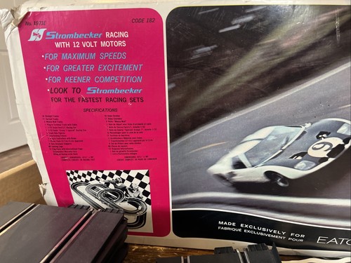 strombecker 1971e Race Track Set 1/32 W 4 Cars Code 182 Not Tested - Picture 2 of 24