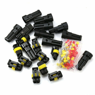 20Paar KFZ Stecker Steckverbindung Steckverbinder Auto Wasserdicht Kabel 2polig