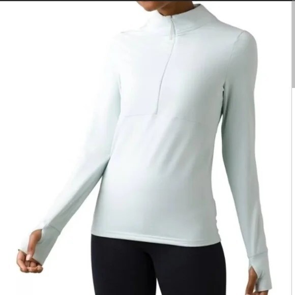 プラナ Prana アイス Flow Long Sleeve レディース シャツ トップス Frost prAna Women's Ice Flow Half Zip Top Frost 4 Way Stretch Long