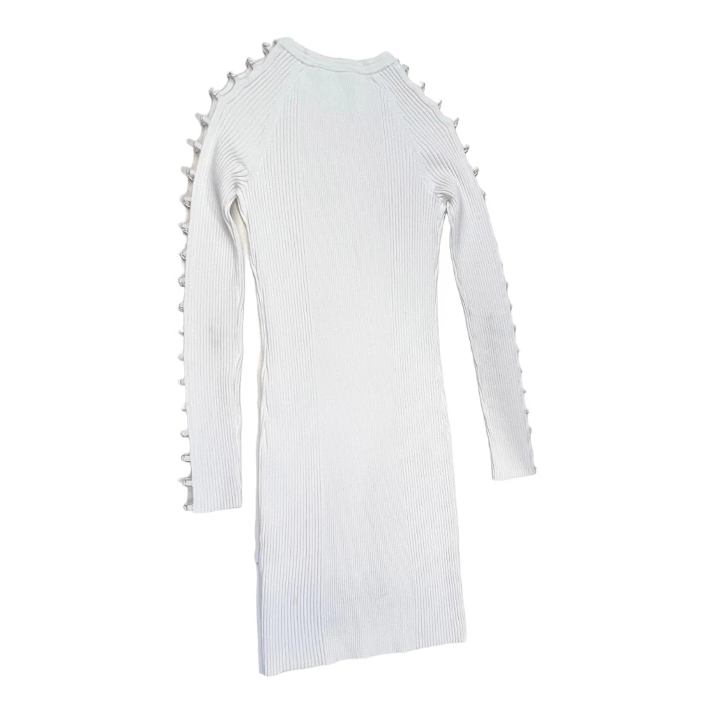 Dettaglio cinturino T di Alexander Wang bianco sporco medio sexy elastico LS