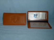 New York NY KNICKS    Leather Checkbook   NEW   tan +