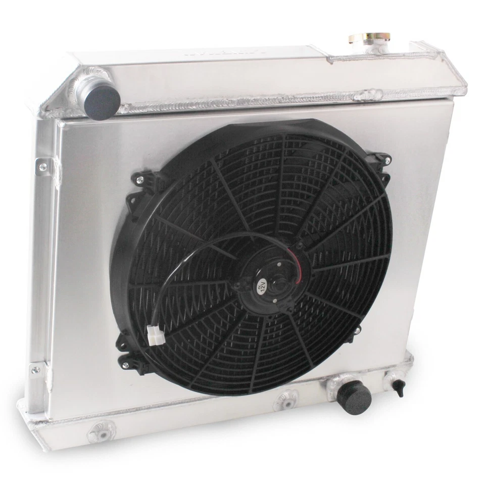 3 Row Radiator & 16 in Fan for 1961-66 Pontiac Bonneville Catalina Grand Prix - Imagem 4 de 4