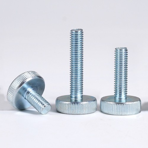 M3 M4 M5 M6 M8 M10 Flat Head Knurled Thumb Screws Hand Grip Knob Bolts Steel - Picture 6 of 7