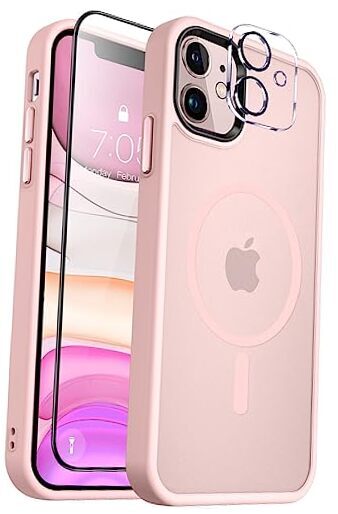 Strong Magnetic for iPhone 11 Case,[Compatible with iPhone 11 6.1inch A-Pink