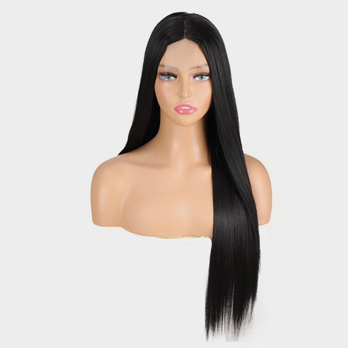 Lange Schwarze Gerade Haarperücke Damen Synthetische Perücken Für Frauen - 第 10/10 張圖片
