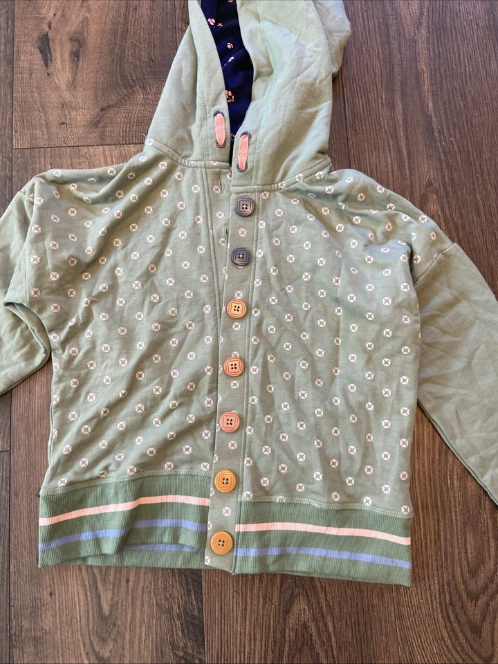Chaqueta con Capucha Matilda Jane Willow Dot Usada en Excelente Condición Niñas Corazón a Corazón Verde Talla 10 Foto 4 de 4