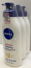 3 Nivea Intense Healing Body Lotion 72 Hr Moisture Dry to Very Dry Skin 16.9 oz