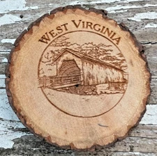 West Virginia Covered Bridge Wooden Magnet