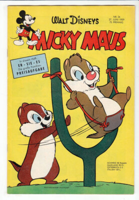 Micky Maus 1959 Nr. 26 altes Original Heft in guten Zustand !