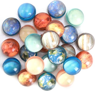 Ayfjovs 24 Stück Planet Hüpfbälle für Kinder, 32 mm acht Planeten Hüpfbälle fo