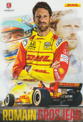 2023 Romain Grosjean DHL ''1st Version'' Honda Dallara Indy Car Hero Card