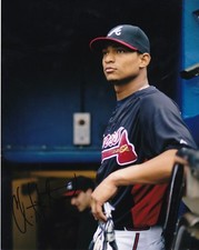 CHRISTIAN BETHANCOURT  ATLANTA BRAVES   ACTION SIGNED 8x10