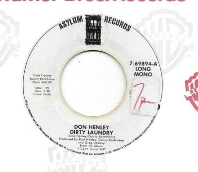 DON HENLEY * 45 * Dirty Laundry * 1982 DJ PROMO * Stereo/ Mono VG+/VG++ * Eagles