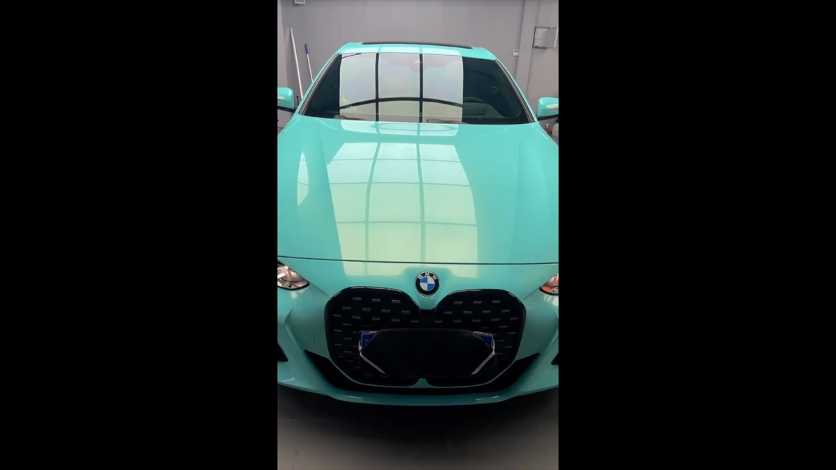 Crystal Gloss Tiffany Blue Vinyl Film Car Wrap Sticker