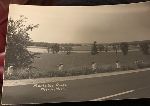 Vintage Real Photo Manistee River Mesick MI Michigan Mich Postcard - Picture 3 of 4