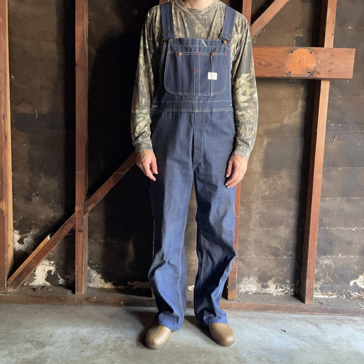 Vintage 70s Big Mac Squareback 34 x 30 Workwear Overalls