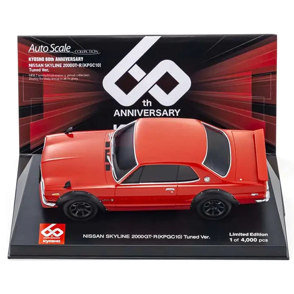 Kyosho MZP466R60 NISSAN SKYLINE 2000GT-R Red 60th Anniversary Auto Collection - Image 3 of 4