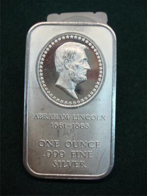 ABRAHAM LINCOLN 1861-1865 - BICENTENNIAL ISSUE - 1 TROY OZ. .999