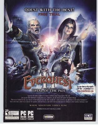 EverQuest II Trial Of The Isle PC RPG Video Game Art 2005 Vintage Print Ad 