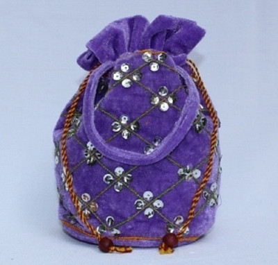 Sequin and Velvet Drawstring Bag Handmade in Northern  display picture 2